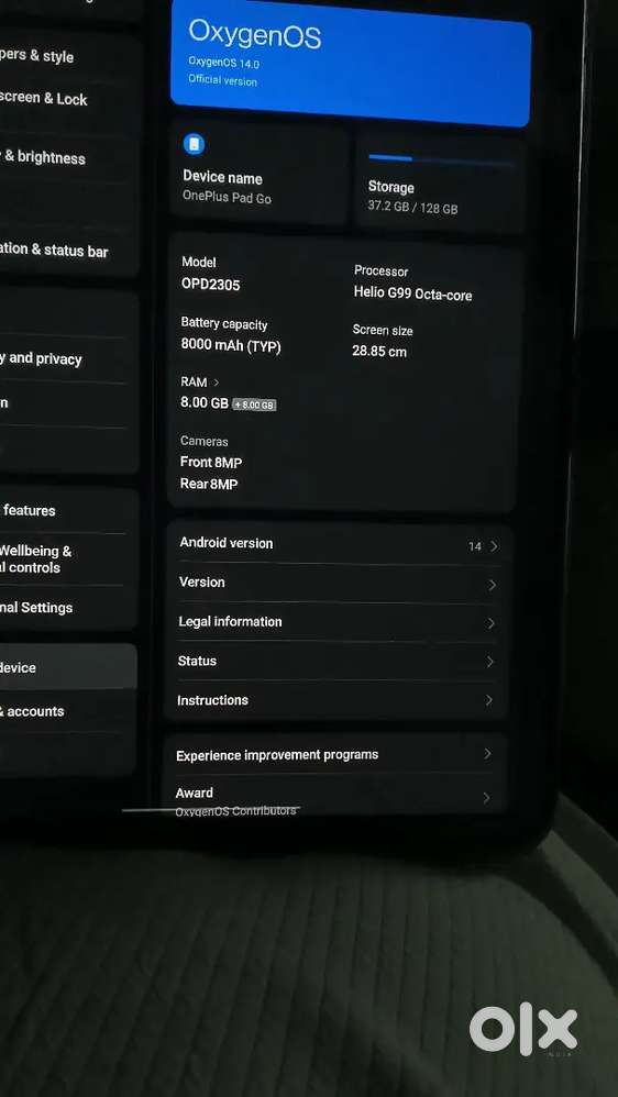 One plus RAM 8GB ROM 128