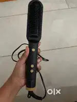 Hair brush straightener