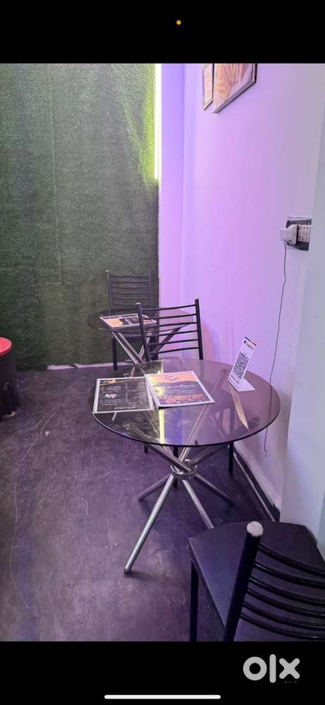 2 Glass Top Tables with Stand – Good Condition