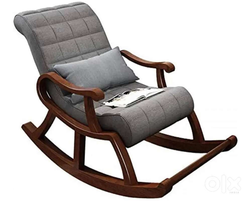 teak wood rocking armchair