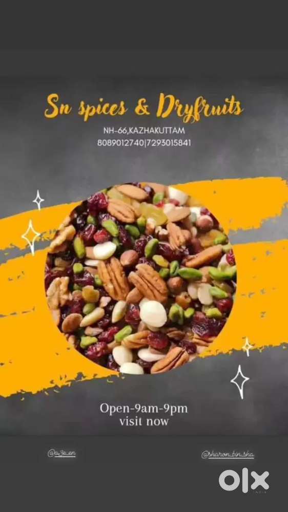 Dry fruit shop sales