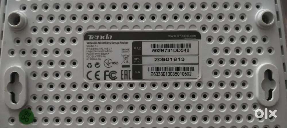 Tenda N300mb wireless (White, N300 F3)