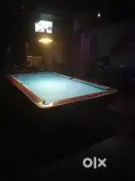 Pool and snooker tables.