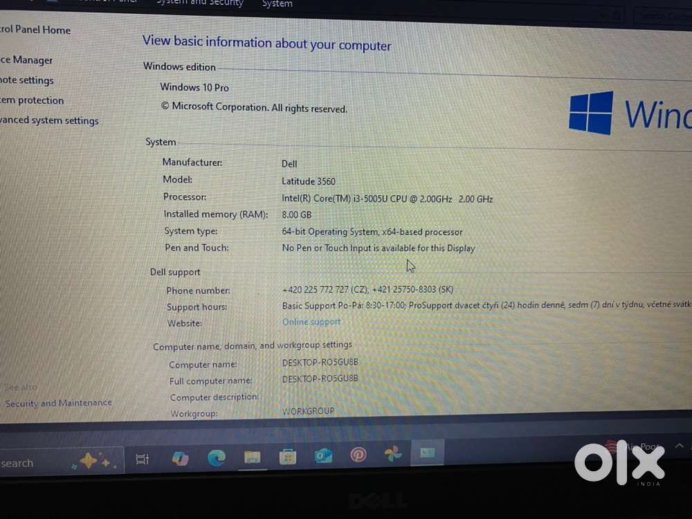 Dell laptop latitude 3560 very good condtion 8 gb ram 500gb hard disk