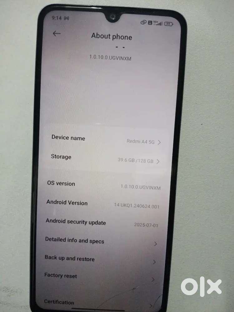 Just one month old phone