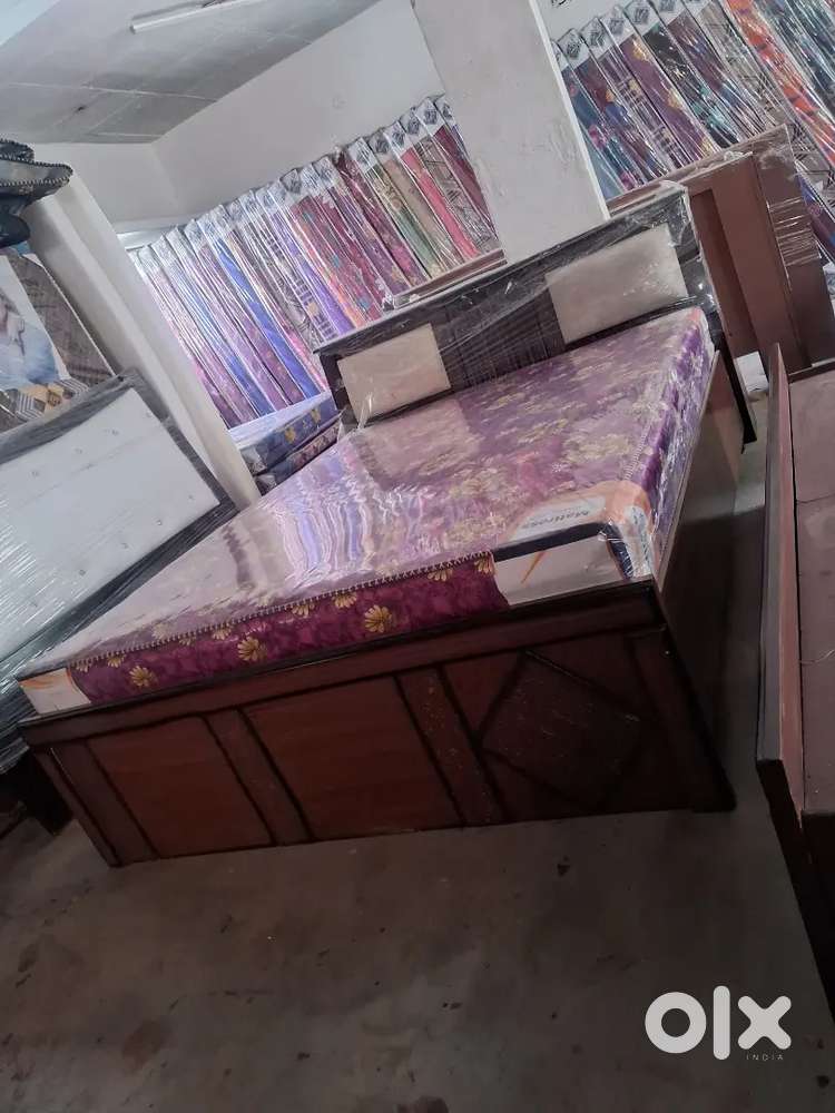 Brand new queen size head n bottom storage wooden bed in wholesale p