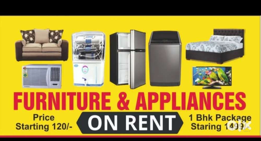 Furniture Appliances on RENT Sabse sasta Guarantee hai