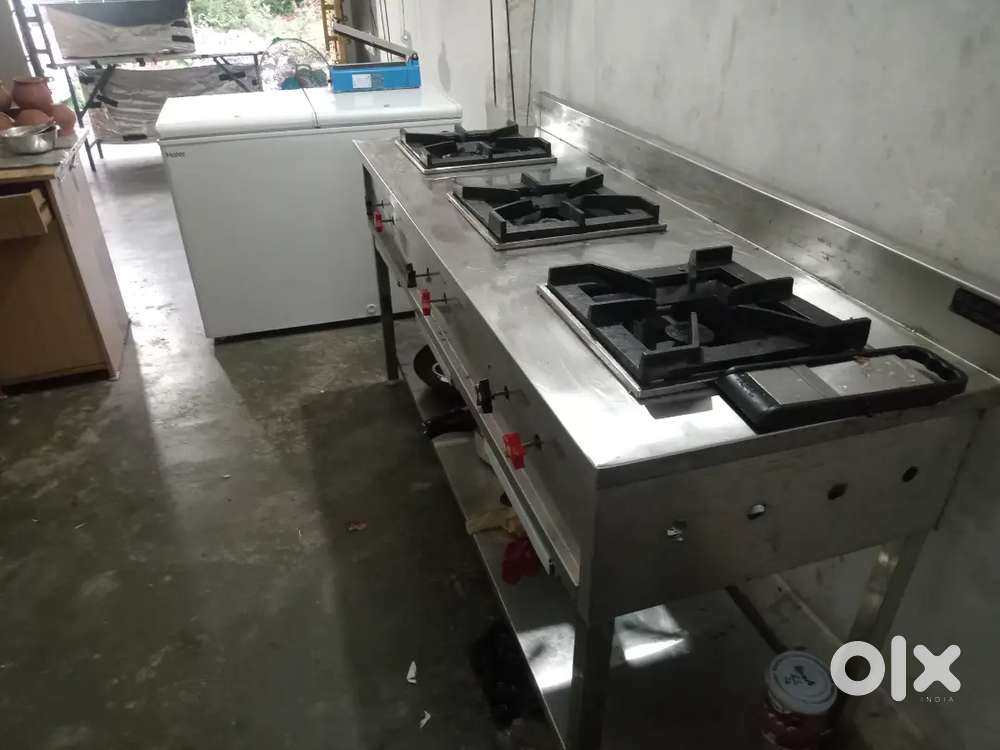 Commercial stainless steel gas 3 burner
