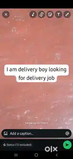I want delivery job