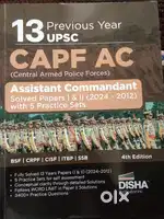 Disha's 13 Years  UPSC CAPF ACs PYQ with Internal Security Book