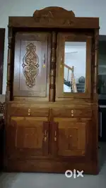 Wood- teak tree .two upper door and lower doors with curved design