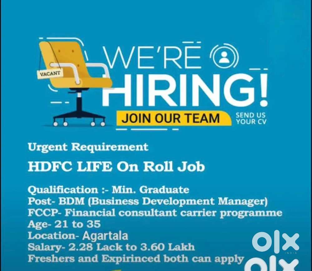HDFC LIFE hiring for BDM post