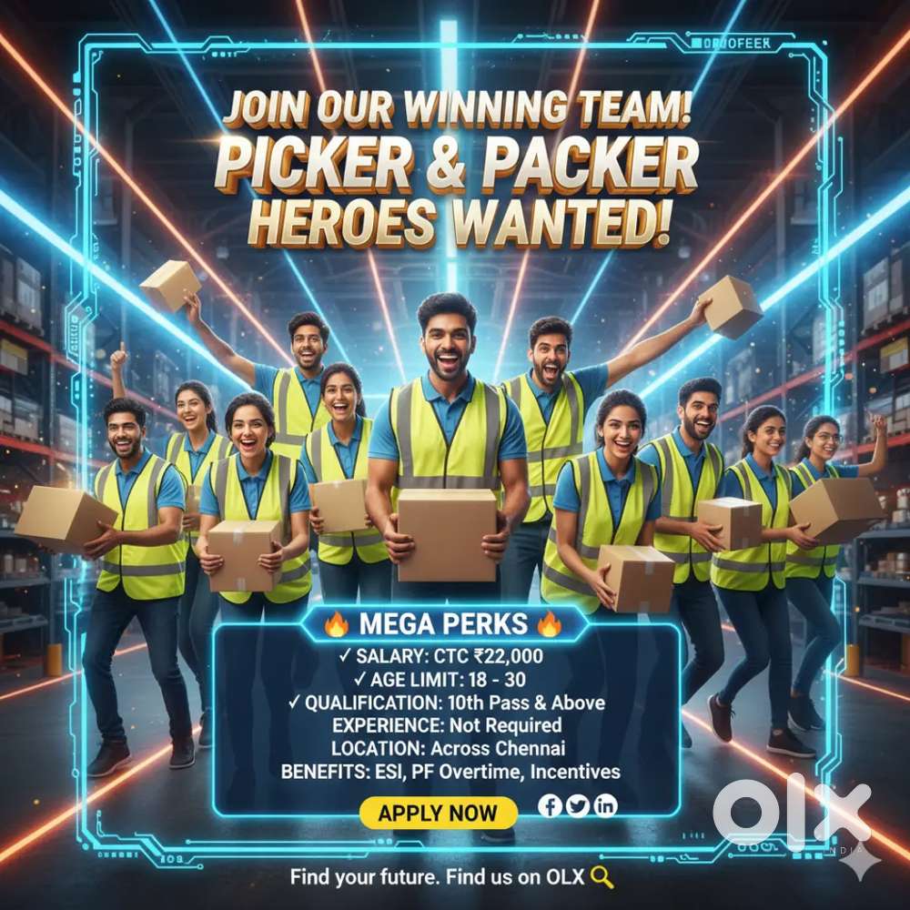 Hiring Now – Picker & Packer Immediate Joiners!CTC: ₹22,000