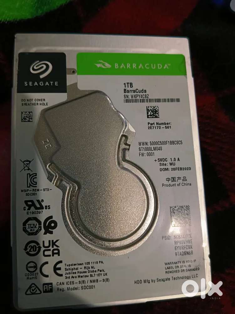 1TB ALL IN ONE COMPUTER HARDDISK  WITHOUT USE