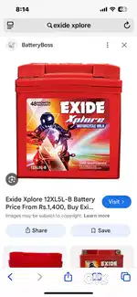 Battery exide two wheeler
