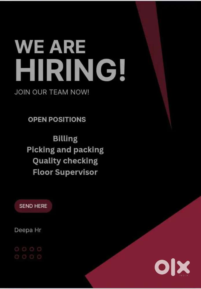 WE ARE HIRING SUPERVISOR EXECUTIVE FOR WAREHOUSE