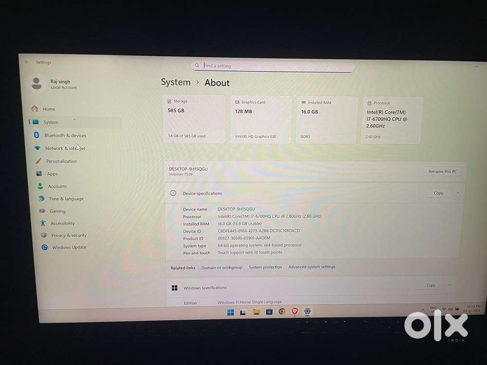 I7 6th gen hq  touch screen