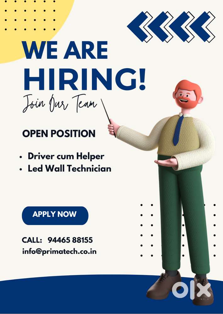 Wanted: Driver Cum Helper (Audio Visual Rental Company) – Cochin