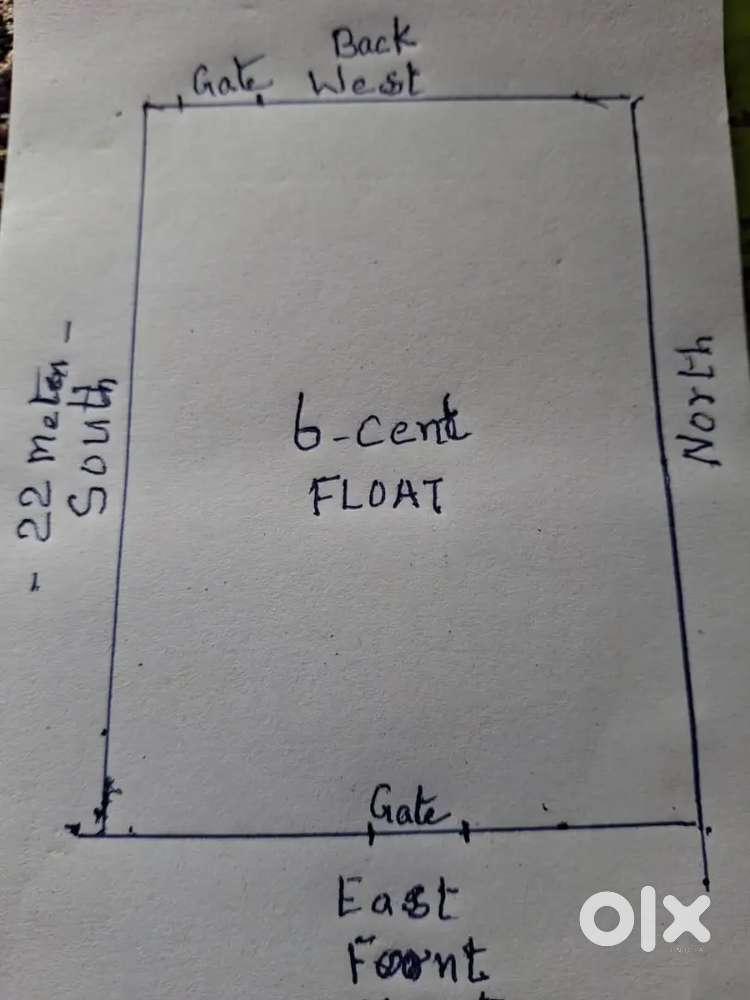 6 Cent square plot for sale