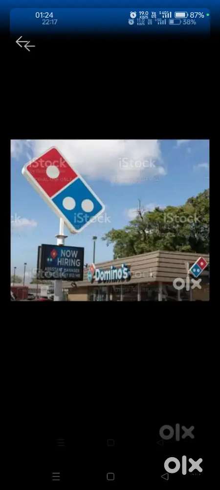 Need delivery boy at noapara Domino's pizza