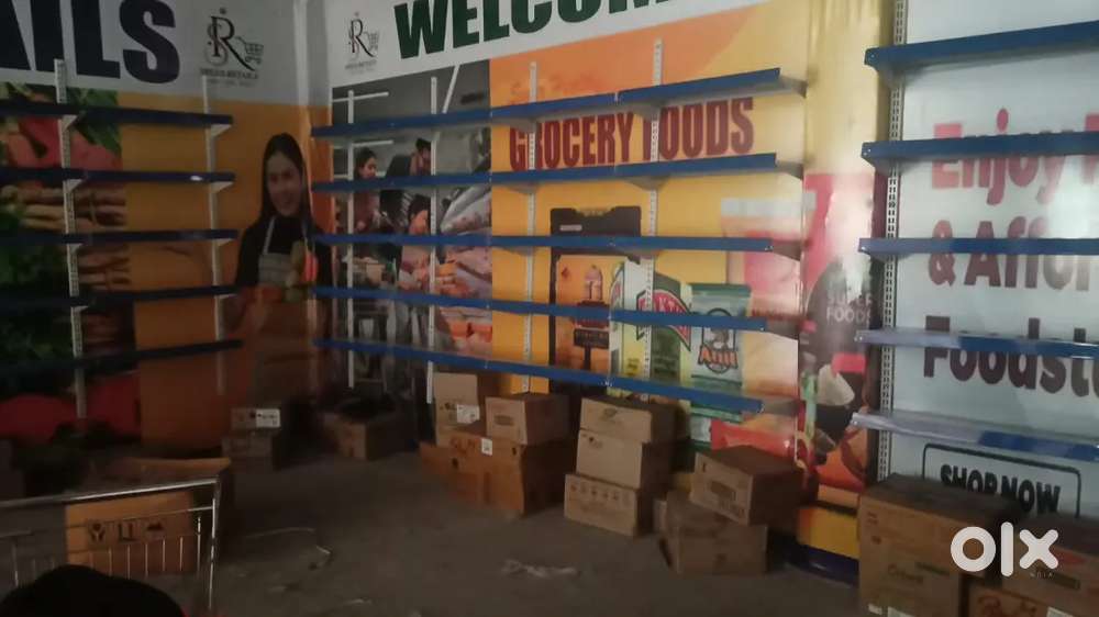 Kirana rack grocery rack display rack supermarket rack showroom rack