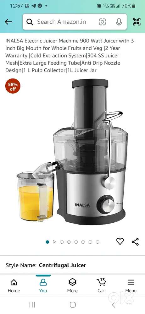 INSLSA Electric juicer machine