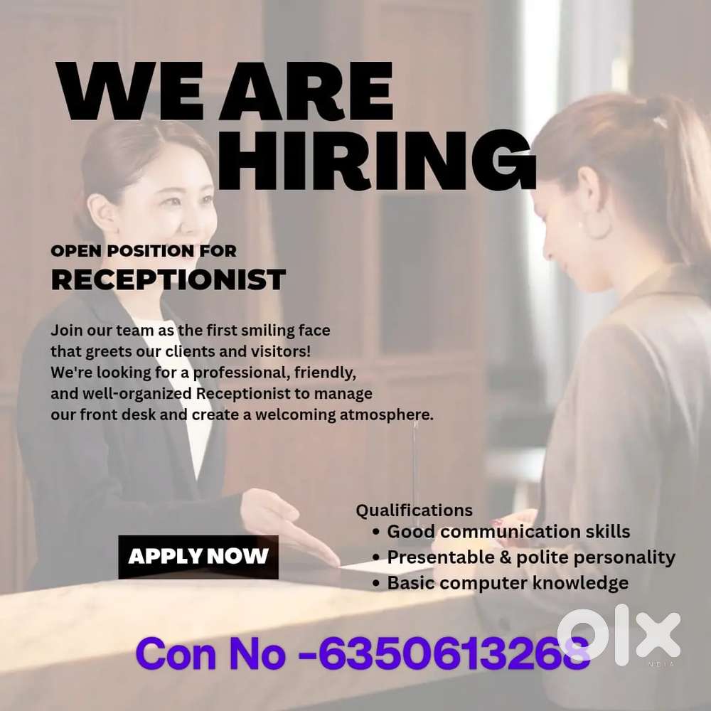 Receptionist Front desk