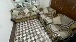 5 Seater Antique Sofa Set (3+2) with Covers, Great Deal, Ready to Use