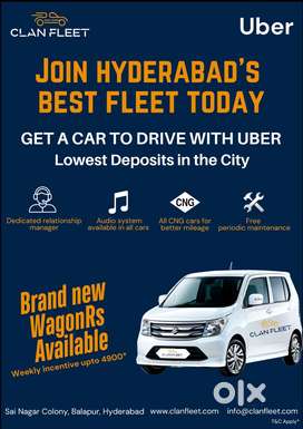 Uber Fleet cars available for lease / Brand new Cars / WagonR