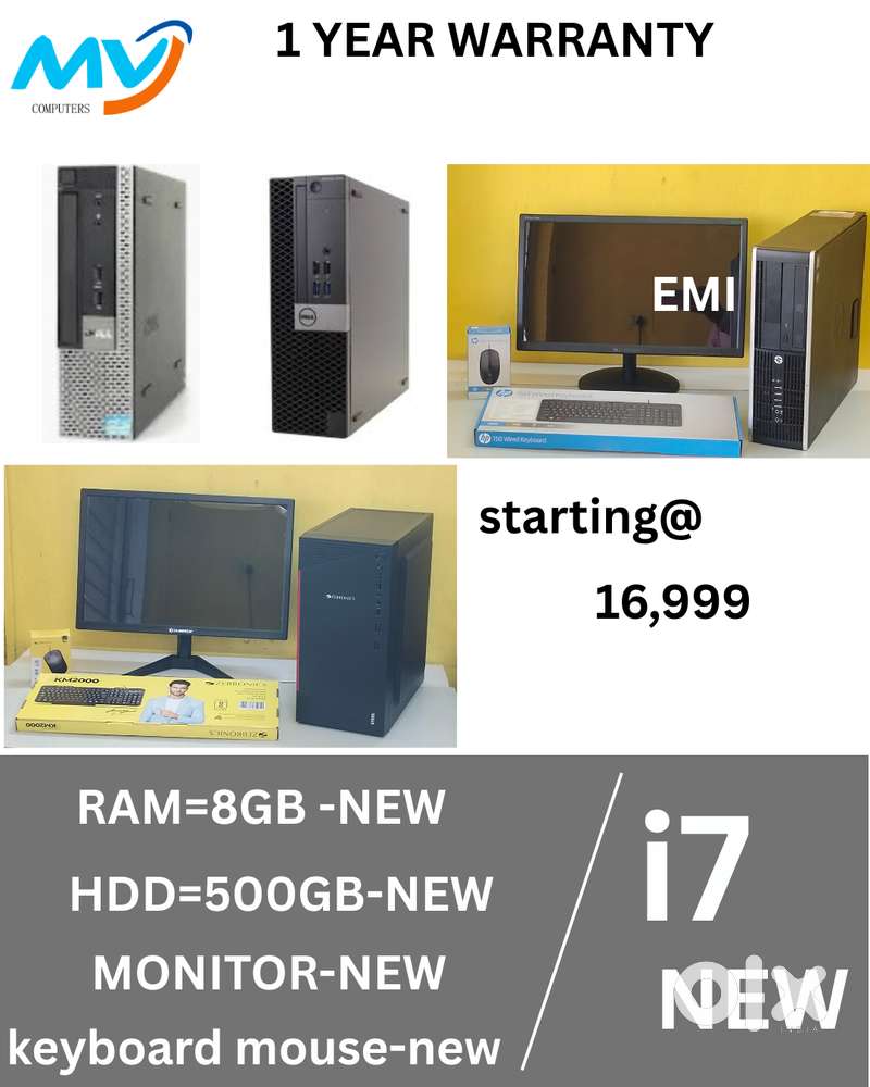 Full Set @ Low Price  Monitor  Keyboard Mouse  Basic Software