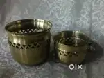 Antique pure brass solid heavy planters
