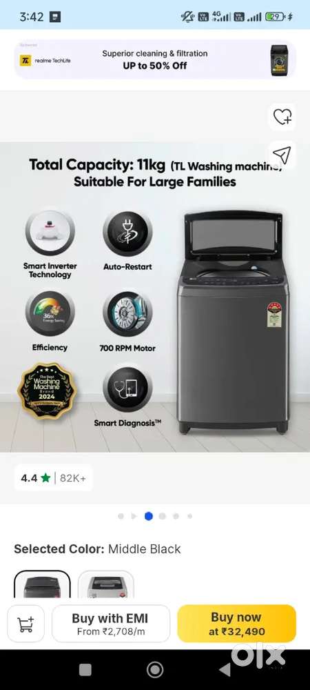 LG WASHING MACHINE 12KG