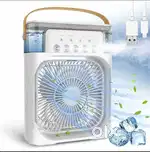 Portable Mini Air Cooler | 7-Color LED | Personal Cooling Fan