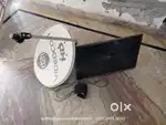 LG LED 32 INCH WITH छतरी और setupbox