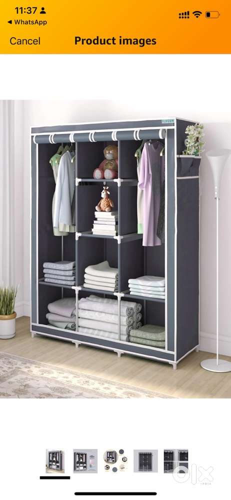 Foldable wardrobe for clothes