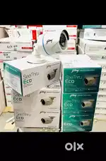 4 channel Cctv camera complete kit (make: godrej) 2mp day night vision