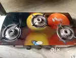 Kitchen life 3 burner gas stove glass top