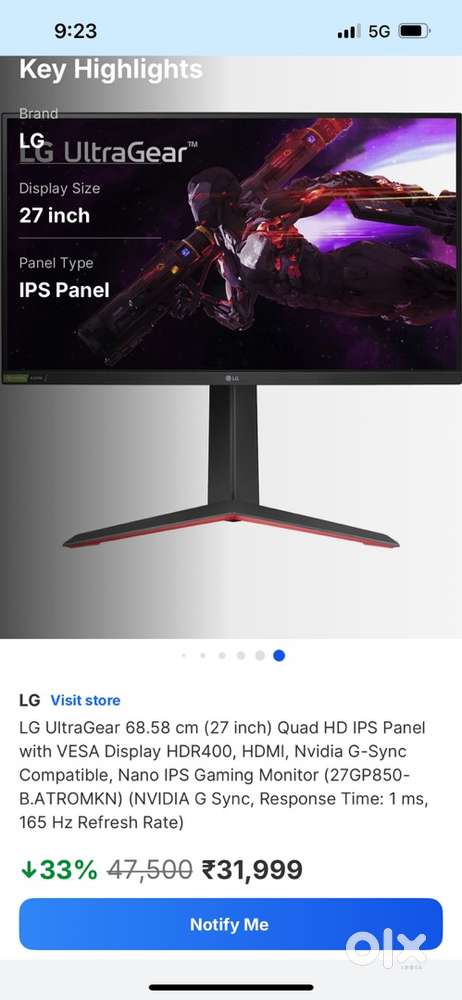 LG Ultra gear Gaming Monitor