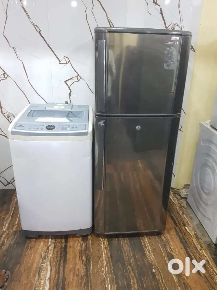 Samsung double door refrigerator and lg washing machine