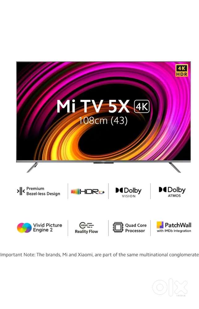 Mi tv 5x  43 inch good condition