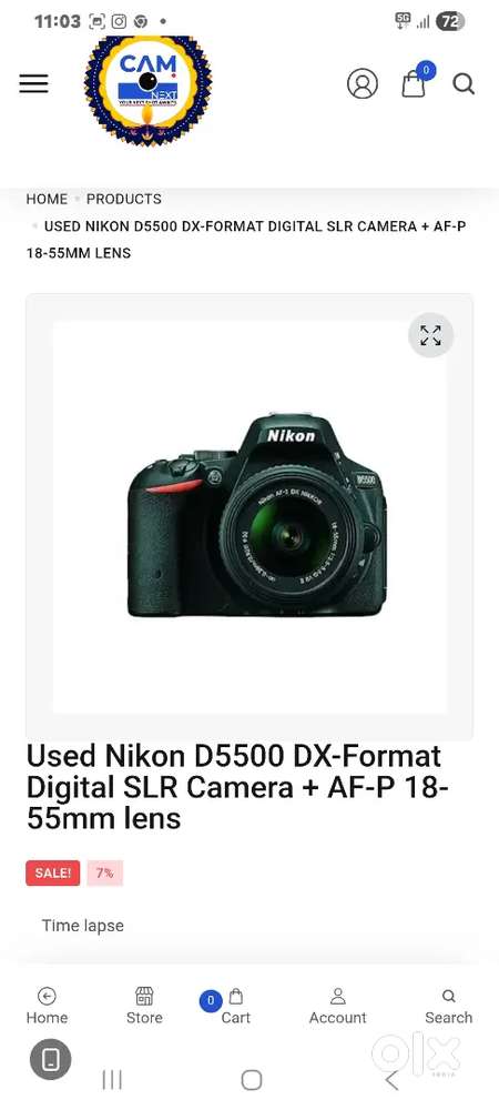 I Wana sell my dslr nikon D5500 combo