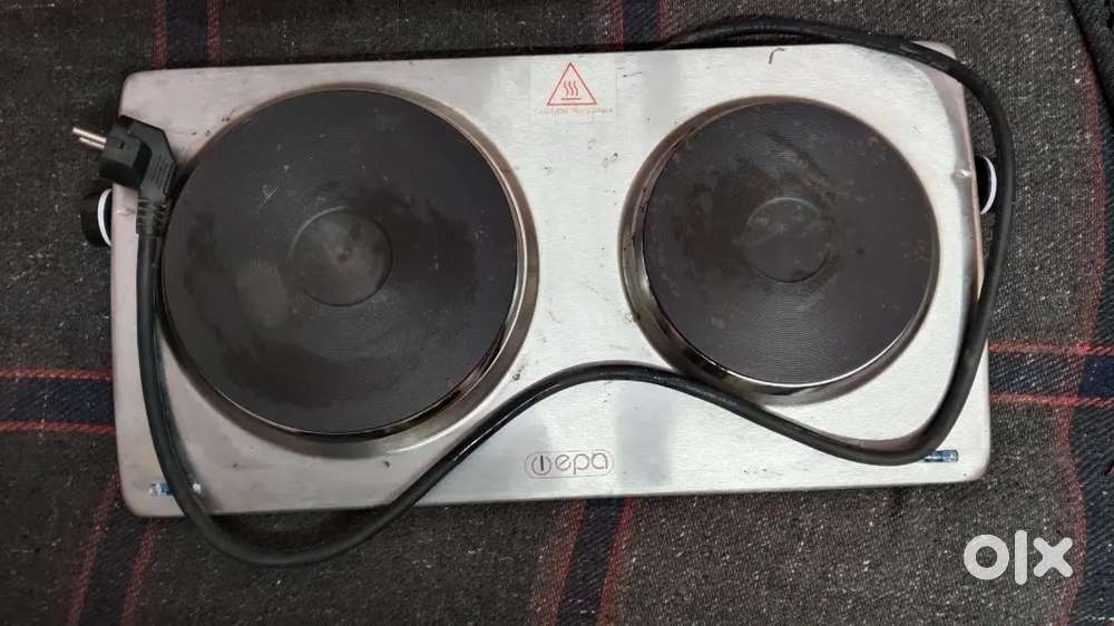portable double cast iron electric hot plate