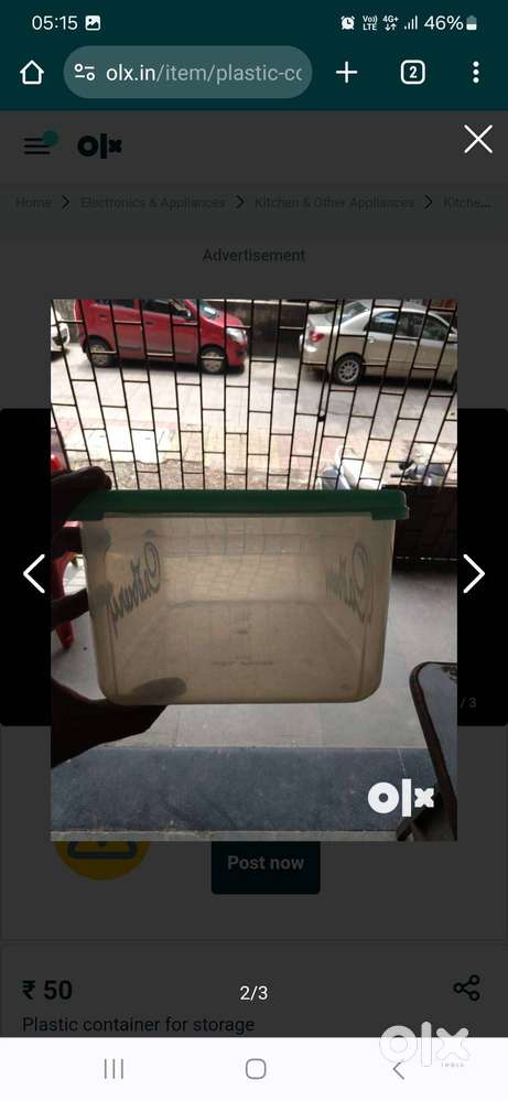 Plastic container for storage rs 58 for 2 pieces
