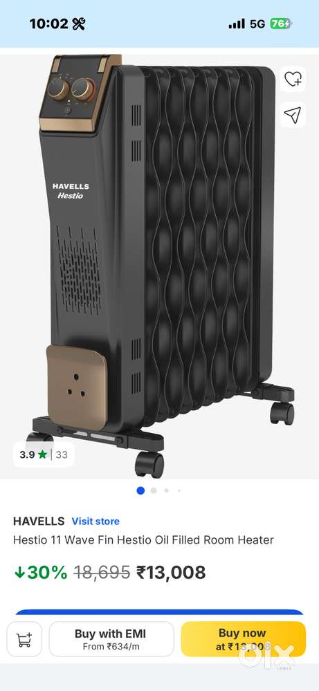 Havells Hestio 11 wave fin 2900 watt heater