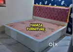 Hamza Furniture new designer luxury look plywood bed 6by6