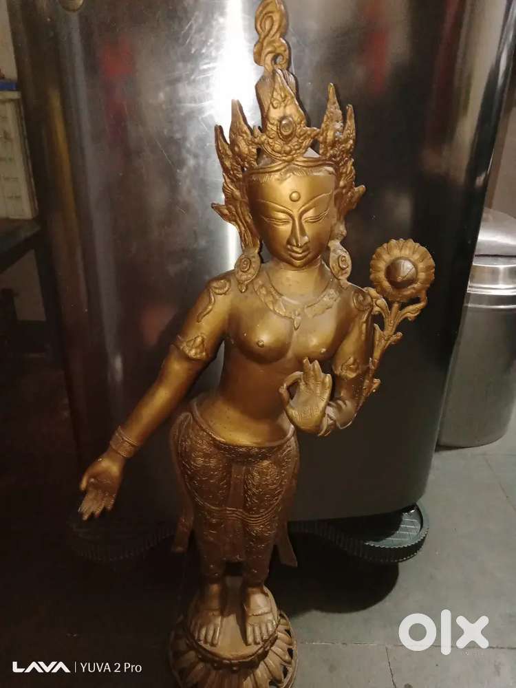 Solid brass statue