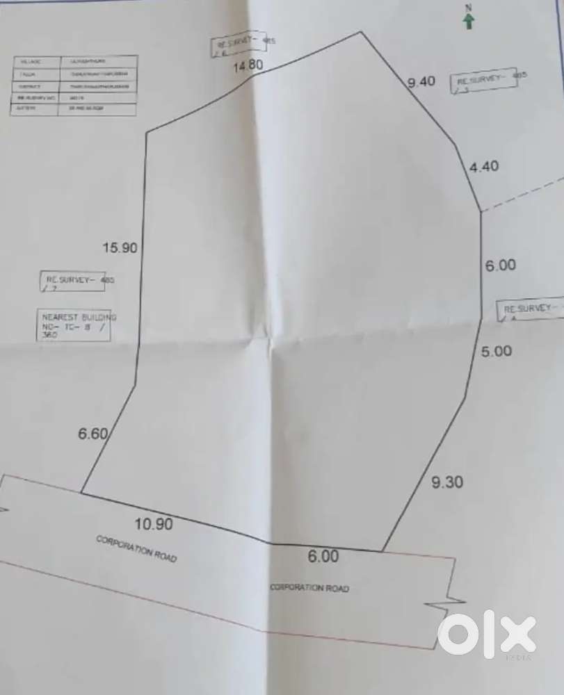 5 or 4 Cent Plot near Chempazhanthy