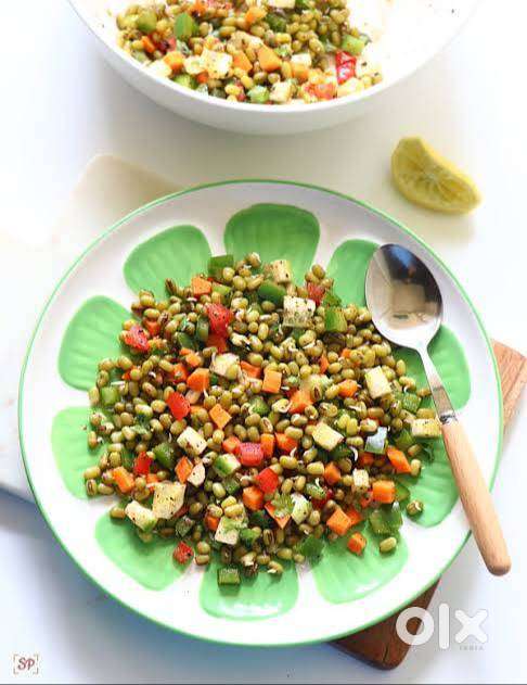 Sprouts Salad and Cut Fruit Salad Stall