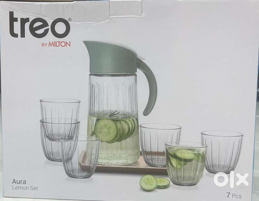 Aura Lemon Set Dinking water glass jug plus glasses