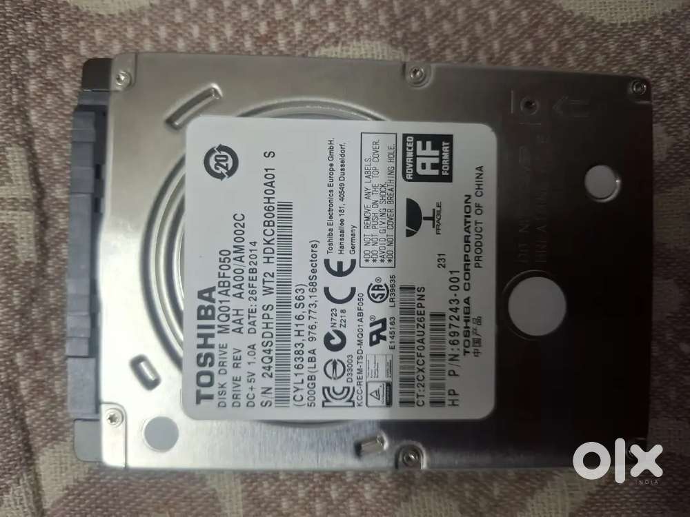 TOSHIBA 500GB Hard Disk